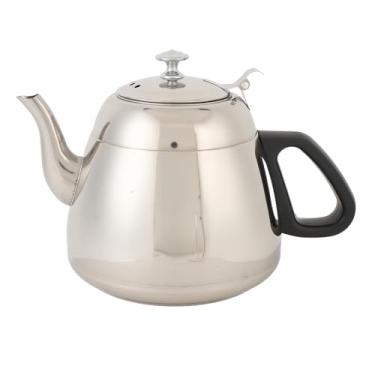 Imagem de Chaleira de chá de aço inoxidável Pote de água Fogão Filtro de chá destacável de grande capacidade Aperto resistente ao calor Alça confortável para uso doméstico na cozinha (2,0L/2000ml)