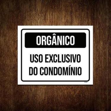 Imagem de Kit 5 Placas Sinalização Orgânico Uso Exclusivo Condomínio - Sinalizo