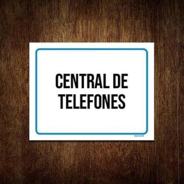 Imagem de Kit 10 Placas Ambiente Sinalização Setor Central Telefones - Sinalizo.