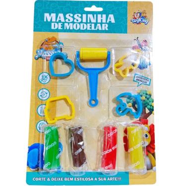 Imagem de Brinquedo Massinha de modelar  9 Peças TK-AB3268 Toy King