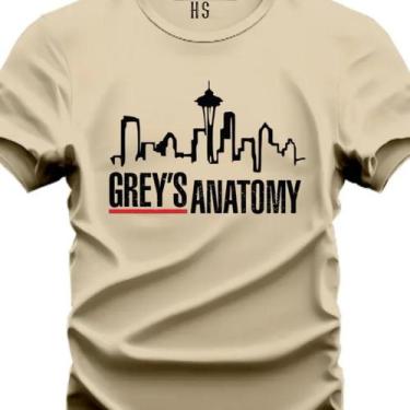 Imagem de Camiseta Greys Anatomy Personalizada Tecido Premium 30,1, Bege, G
