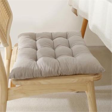 Imagem de Almofadas para cadeiras de jantar, almofadas respiráveis ​​para cadeiras de cozinha com amarras, para cozinha, sala de jantar, escritório, sala de estar e pátio