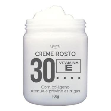 Imagem de Creme Anti Rugas Rosto Vitamina E Colágeno 30 40 Anos Lucys