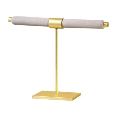 Imagem de Baoblaze Organizador de Anéis, Suporte para Anéis com Base Metálica, Expositor Estável para Joias, Versátil para Balcão, Loja, Mesa, Expositor de Pulseiras e, Cinza