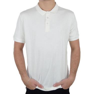 Imagem de Camisa Polo Masculina Docthos Slim Algodão Pima Off White-Masculino