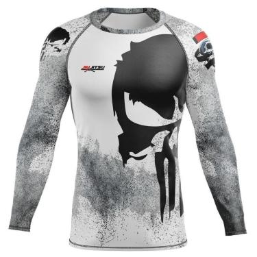 Imagem de Camiseta Black Cat Sport Wear Jiu-Jitsu Rash Guard Segunda Pele Proteção - Justiceiro-Unissex