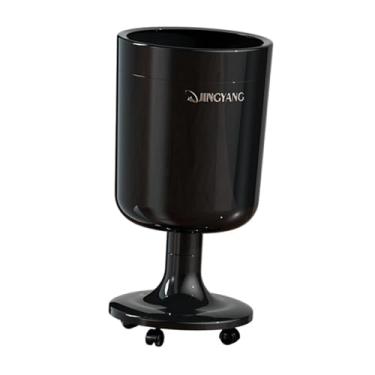 Imagem de Ｂｅｓｇａ Lixeira com Rodas, Design com Anel de Retenção, Ideal para Banheiro, Sala de Estar e Lavabo, Preto