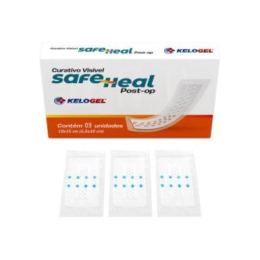 Imagem de Curativo Visível Safeheal Post-Op 10X15 (4,5X10) 3Un Kelogel