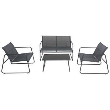 Imagem de Conjunto para Jardim com Mesa e 4 Cadeiras Weekend Bel - Bel Fix, Cinz