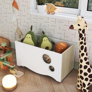 Imagem de Caixa Organizadora com Rodízios Encanto Completa Móveis, Carvalho com 