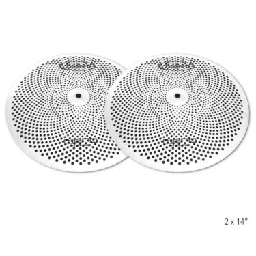 Imagem de Par Chimbal Prato 14 Silent Aço Escovado Hero Mute Turbo