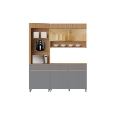 Imagem de Kit Modulado Nesher Realeza 3 Peças CZ106 Carvalho/Titânio