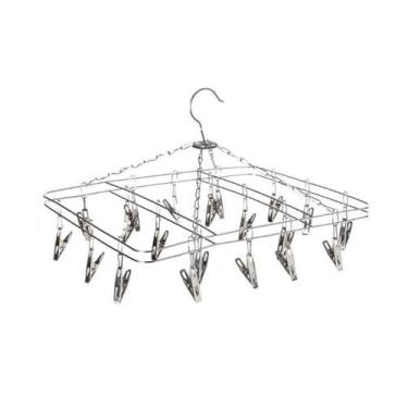 Imagem de Varal Calcinha Lingerie Sutiã Meia Cueca Inox 20 Prendedores - CLINK