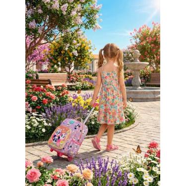 Imagem de Mochila Escolar Puket com Rodinha Média BFF Best Friends Forever