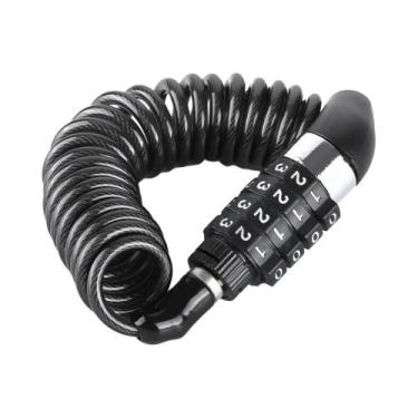 Imagem de Cadeado De Segurança Antifurto Com Senha De 4 Dígitos E Cabo De Aço Pa