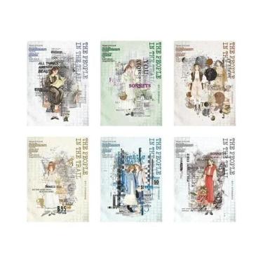 Imagem de Adesivos Decorativos Retrô De Personagens Femininos Para Colagem, 30 F