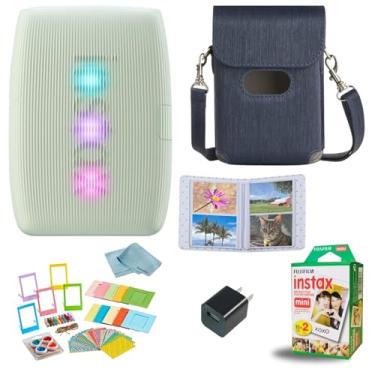 Imagem de Fujifilm Impressora para smartphone INSTAX Mini Link 3 + mini filme instantâneo INSTAX (20 folhas) + carregador de parede USB + bolsa de viagem BluebirdSales, álbum de fotos, pano de limpeza de