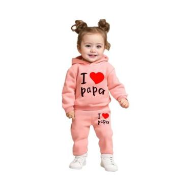Imagem de Conjunto Casual Para Bebê Menina Recém-Nascida Com Moletom De Fleece E