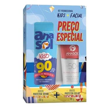 Imagem de Kit Protetor Solar Anasol FPS 90 Kids 100g FPS 50 Facial 60g - Anasol 