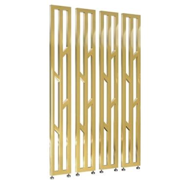 Imagem de Divisória de sala dourada - Divisória de parede de privacidade versátil, do chão ao teto 70-240 cm de altura - perfeita para restaurante, escritório e entrada (210 cm/82,7 pol/2,1 m)