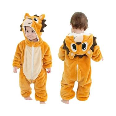 Imagem de Macacão De Inverno Para Bebê Com Capuz De Dinossauro Para Halloween, C