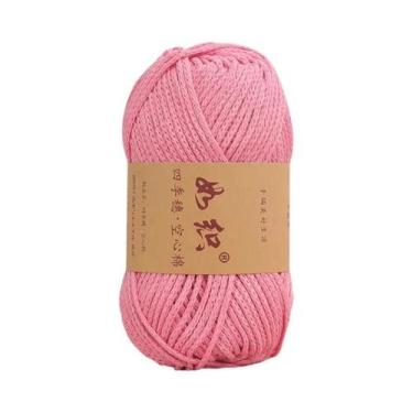 Imagem de Fio De Crochê E Tricô 100g 85M, 65% Algodão, Linha De Lã Artesanal Par