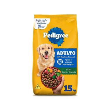 Imagem de Ração Carne e Vegetais Cães Adultos Raças Médias e Grandes 15 kg Pedigree