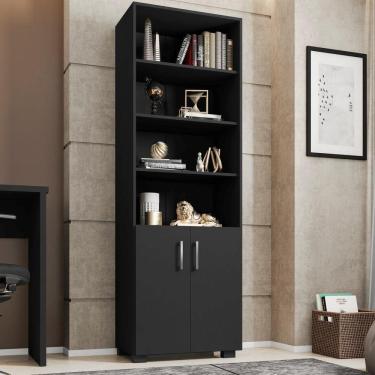 Imagem de Estante Livreiro Fabiana Com Portas Preto