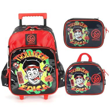 Imagem de KIT MOCHILA DE RODINHA LANCHEIRA ESTOJO ESCOLAR ENALDINHO-Unissex
