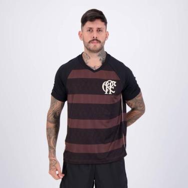 Imagem de Camisa Flamengo Consciência Negra Diamante Preta e Marrom - Braziline,