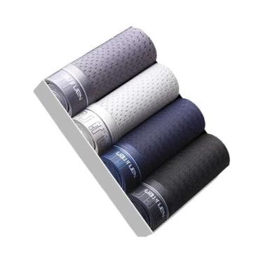 Imagem de Cuecas Boxer Masculinas plus Size L-6XL De Seda Gelada Com Malha Respi