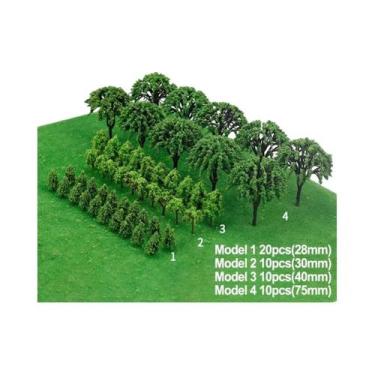 Imagem de 50 Peças De Árvores Em Miniatura Para Maquetes De Trem, Ferrovias, Jog