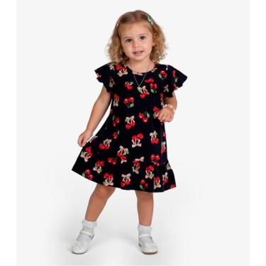 Imagem de Vestido Infantil Com Manga Godê Select Azul, 6, Azul