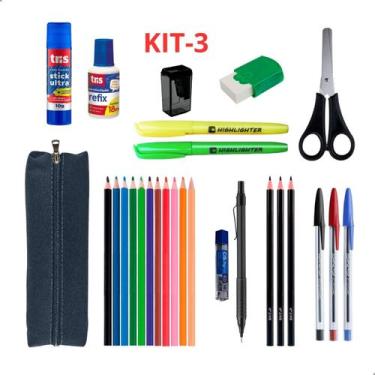 Imagem de Kit Material Escolar Completo Com 4 Opções Diferentes - - Darujo, KIT 