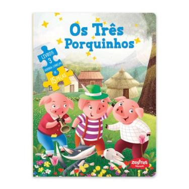 Imagem de Livro - OS TRÊS PORQUINHOS:LIVRO COM QUEBRA CABEÇA