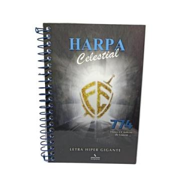 Imagem de Harpa celestial  letra hipergigante  capa espiral preta fé - EDITORA S