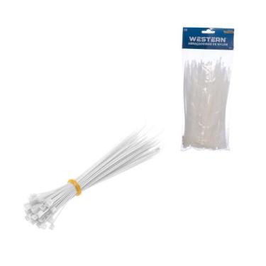 Imagem de Abraçadeira Nylon Branca 4,5 X 180mm 100un Cor Branco - WESTERN