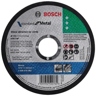 Imagem de Disco De Corte Para Esmerilhadeira Inox 4.1/2 7/8 Standard Reto Profissional - Bosch