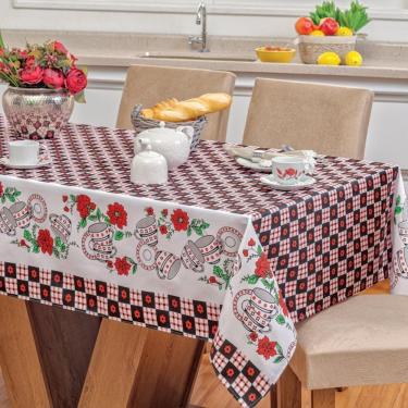 Imagem de Toalha De Mesa Vilela Em Oxford Retangular 2,10m X 1,40m 100% Poliéster - Pires E Xícaras