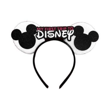 Imagem de Tiara De Orelhas Do Mickey E Da Minnie Com Laços De Lantejoulas, Acess