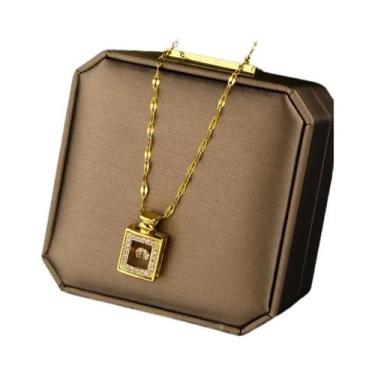 Imagem de Colar Feminino Com Pingente De Cristal De Zircônia Banhado a Ouro 18K,