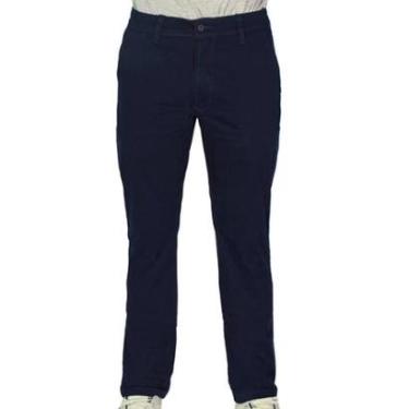 Imagem de Calça Sarja R7Jeans Masculina Modelo Sport Fino Com Elastano Marinho-Masculino