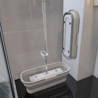 Imagem de Balde Dobrável Retrátil Retangular Com Rodinhas - 55X25CM - Top Rio