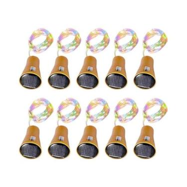 Imagem de Luzes De Fada Solares Com Fio De Cobre 10 20 LEDs, Luzes De Corda Para