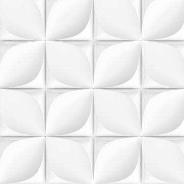 Imagem de Papel De Parede 3D Quadrado Flor Geometrico Adesivo Sala