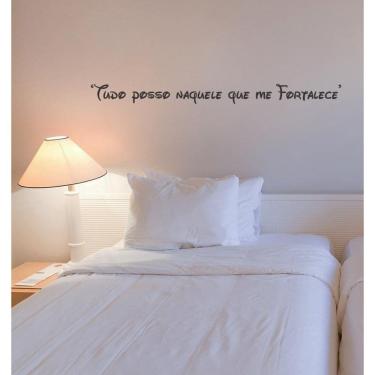 Imagem de Adesivo Decorativo De Parede Frase Religião Tudo Posso