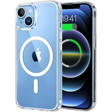 Imagem de Capa Mag-safe para [iPhone 13] Capinha Slim Premium com [Proteção de Câmera] Magnetica Clear Case Transparente [Anti-Amarelamento], Compatível com MagSafe, Resistente a Riscos e Anti Impacto