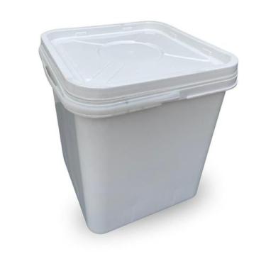 Imagem de Balde Quadrado 16L Com Tampa E Alça Fábrica - Nastripack