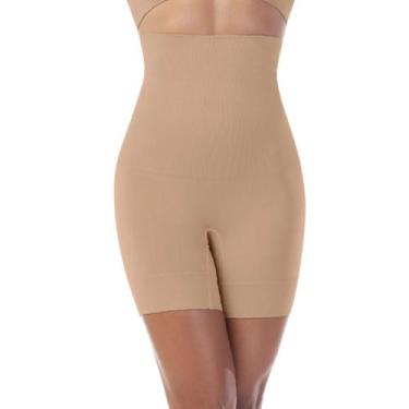 Imagem de Bermuda Modeladora Cintura Alta Sem Costura Zee Rucci, M, Chocolate