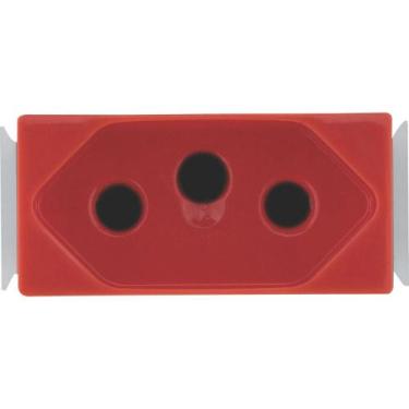 Imagem de Modulo Tomada Vermelha 2P+T20 Aria Tramontina 250V